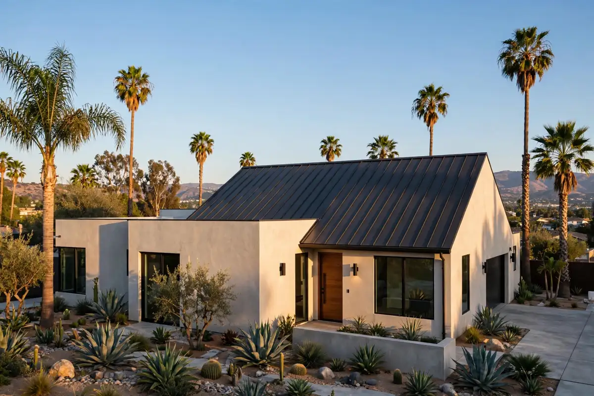 Standing-seam metal roofing in West Hills, California